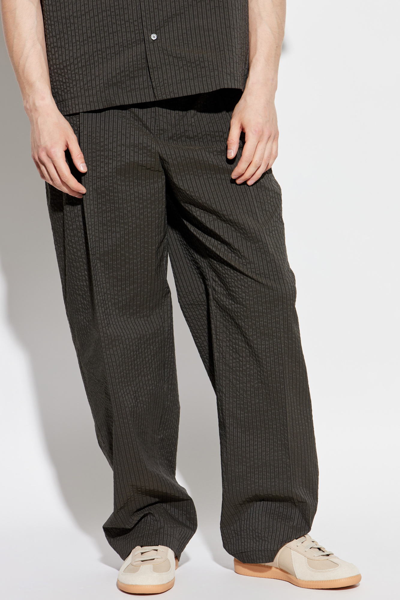 Maison Kitsuné Striped Pattern Pants | Men's Clothing | Vitkac